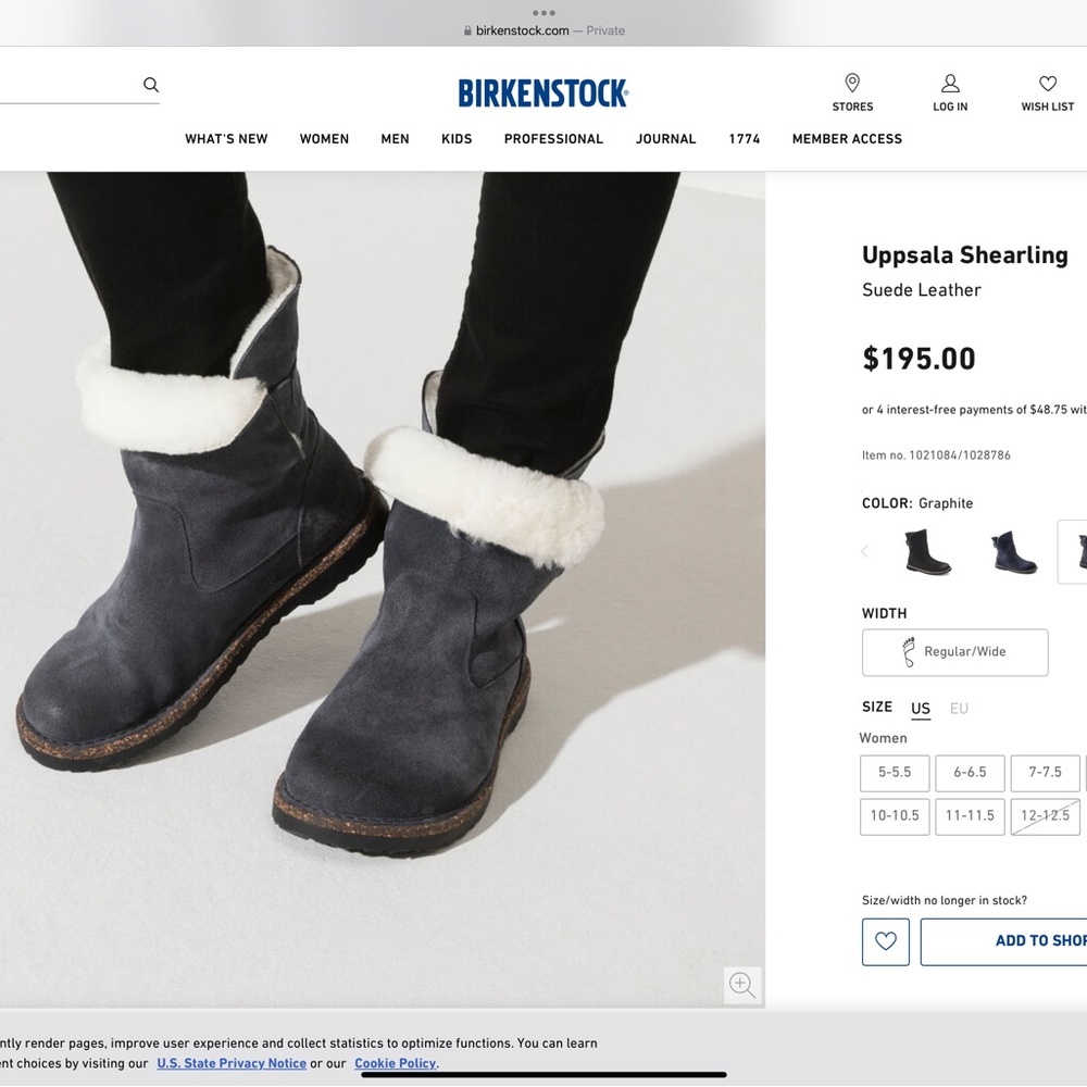 Birkenstock shearling lined boots *NEW* size 41